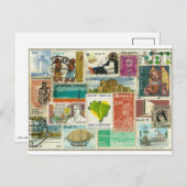 Postkarte mit Briefmarke (Vorne/Hinten)