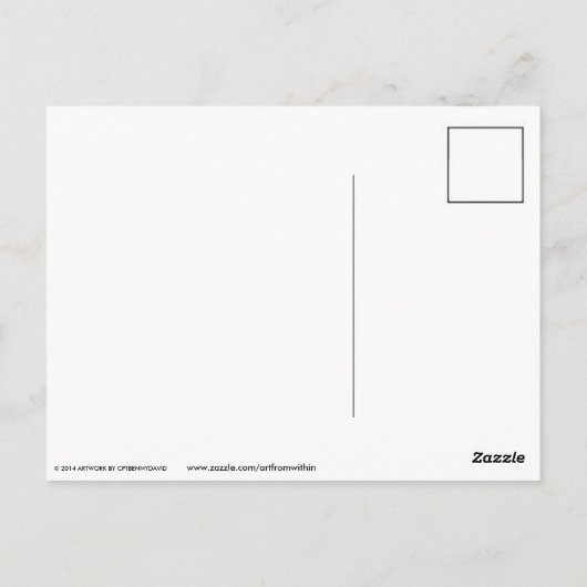 Postkarte mit Briefmarke (Rückseite)