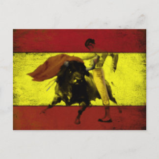 Postkarte mit Bullfight auf schmutzige spanische F