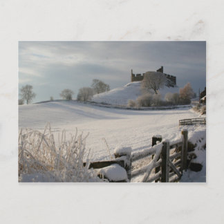 Postkarte mit Burg Hume im Winter