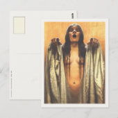 Postkarte mit Carlos Schwabe Gemälde (Vorne/Hinten)