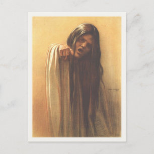 Postkarte mit Carlos Schwabe Gemälde