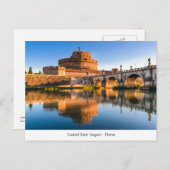 Postkarte mit Castel Sant'Angelo (Vorne/Hinten)