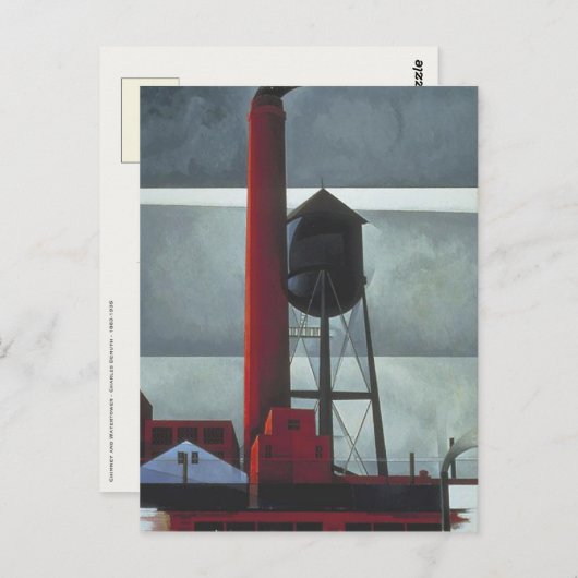 Postkarte mit Charles Demuth-Malerei (Vorne/Hinten)