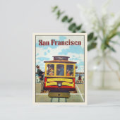Postkarte mit Coolem San Francisco Print (Stehend Vorderseite)