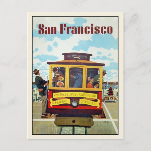 Postkarte mit Coolem San Francisco Print (Vorderseite)