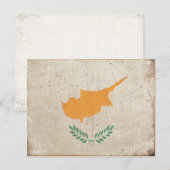 Postkarte mit cooler Flagge Zyperns (Vorne/Hinten)