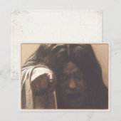 Postkarte mit Creepy Girl Pointing Finger (Vorne/Hinten)
