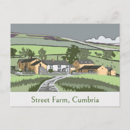 Postkarte mit Cumbrian Bauernszene