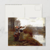 Postkarte mit Daniel Ridgway Knight Gemälde (Vorne/Hinten)