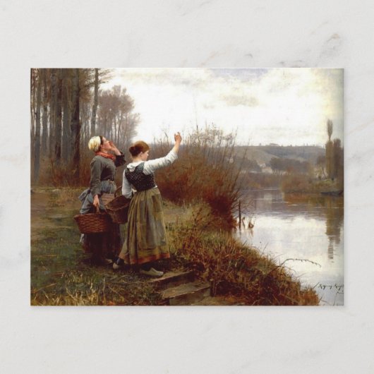Postkarte mit Daniel Ridgway Rittermalerei (Vorderseite)