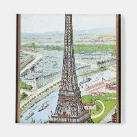 Postkarte mit dem Eiffelturm