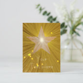 Postkarte mit dem Gold Star "Dein Text" (Stehend Vorderseite)