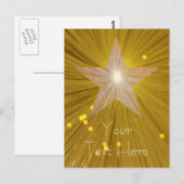 Postkarte mit dem Gold Star "Dein Text" (Vorne/Hinten)