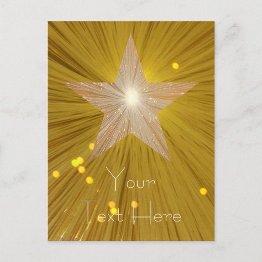 Postkarte mit dem Gold Star "Dein Text" (Vorderseite)