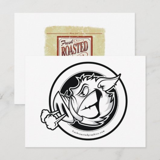 Postkarte mit dem Kopf (Vorne/Hinten)