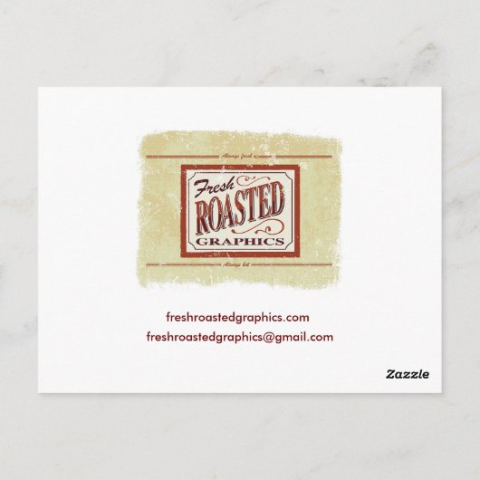 Postkarte mit dem Kopf (Rückseite)