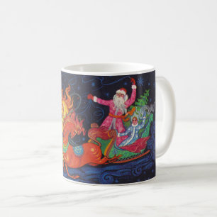 Postkarte mit dem Weihnachtsmann Kaffeetasse