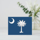 Postkarte mit der Fahne South Carolina Staat - USA (Stehend Vorderseite)