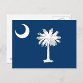 Postkarte mit der Fahne South Carolina Staat - USA (Vorne/Hinten)