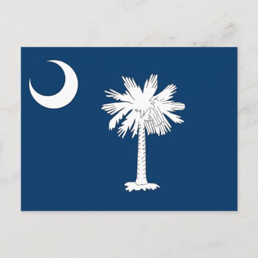 Postkarte mit der Fahne South Carolina Staat - USA (Vorderseite)