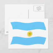 Postkarte mit der Flagge Argentiniens (Vorne/Hinten)