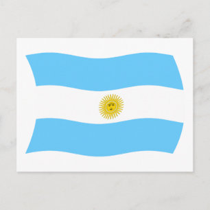 Postkarte mit der Flagge Argentiniens