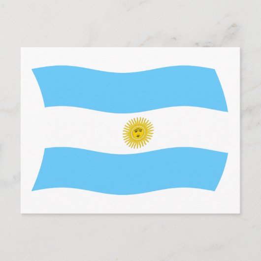 Postkarte mit der Flagge Argentiniens (Vorderseite)