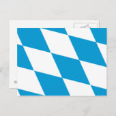 Postkarte mit der Flagge Bayerns, Deutschland (Vorne/Hinten)