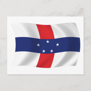 Postkarte mit der Flagge der Niederländischen Anti