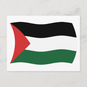 Postkarte mit der Flagge der Palästinensischen Aut