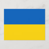 Postkarte mit der Flagge der Ukraine (Vorderseite)