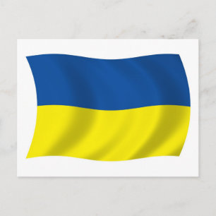 Postkarte mit der Flagge der Ukraine