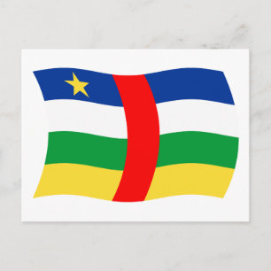 Postkarte mit der Flagge der Zentralafrikanischen