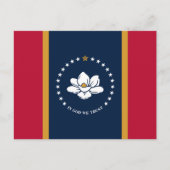 Postkarte mit der Flagge des Bundesstaates Mississ (Vorderseite)