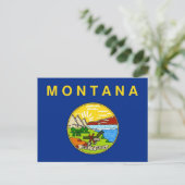Postkarte mit der Flagge des Montana-Staat - USA (Stehend Vorderseite)