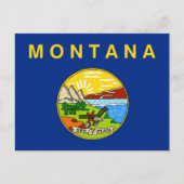 Postkarte mit der Flagge des Montana-Staat - USA (Vorderseite)