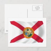Postkarte mit der Flagge Floridas (Vorne/Hinten)