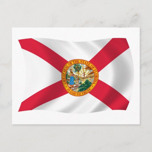 Postkarte mit der Flagge Floridas (Vorderseite)