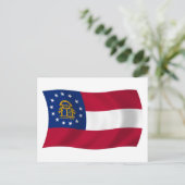 Postkarte mit der Flagge Georgias (Stehend Vorderseite)