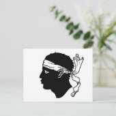 Postkarte mit der Flagge Korsikas, Frankreich (Stehend Vorderseite)