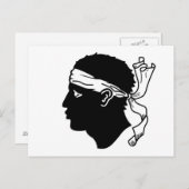 Postkarte mit der Flagge Korsikas, Frankreich (Vorne/Hinten)