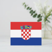 Postkarte mit der Flagge Kroatiens (Stehend Vorderseite)
