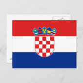 Postkarte mit der Flagge Kroatiens (Vorne/Hinten)
