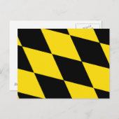 Postkarte mit der Flagge Münchens, Deutschland (Vorne/Hinten)