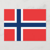 Postkarte mit der Flagge Norwegens (Vorderseite)