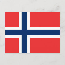 Postkarte mit der Flagge Norwegens