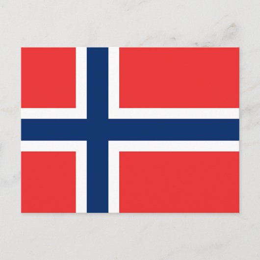 Postkarte mit der Flagge Norwegens (Vorderseite)