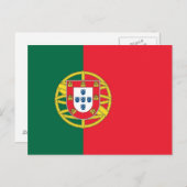 Postkarte mit der Flagge Portugals (Vorne/Hinten)