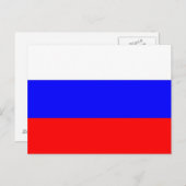 Postkarte mit der Flagge Russlands (Vorne/Hinten)